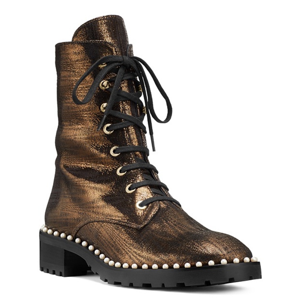 Stuart Weitzman Allie Lace-Up Boots 7.5 / 38